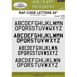 RAF CODE LETTERS 20"