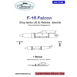 F-16 stencils for fuel tank